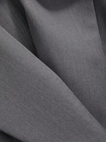 DAZY Solid Color Short Blazer Jacket With Notched Collar, Fall Clothes Business Attire