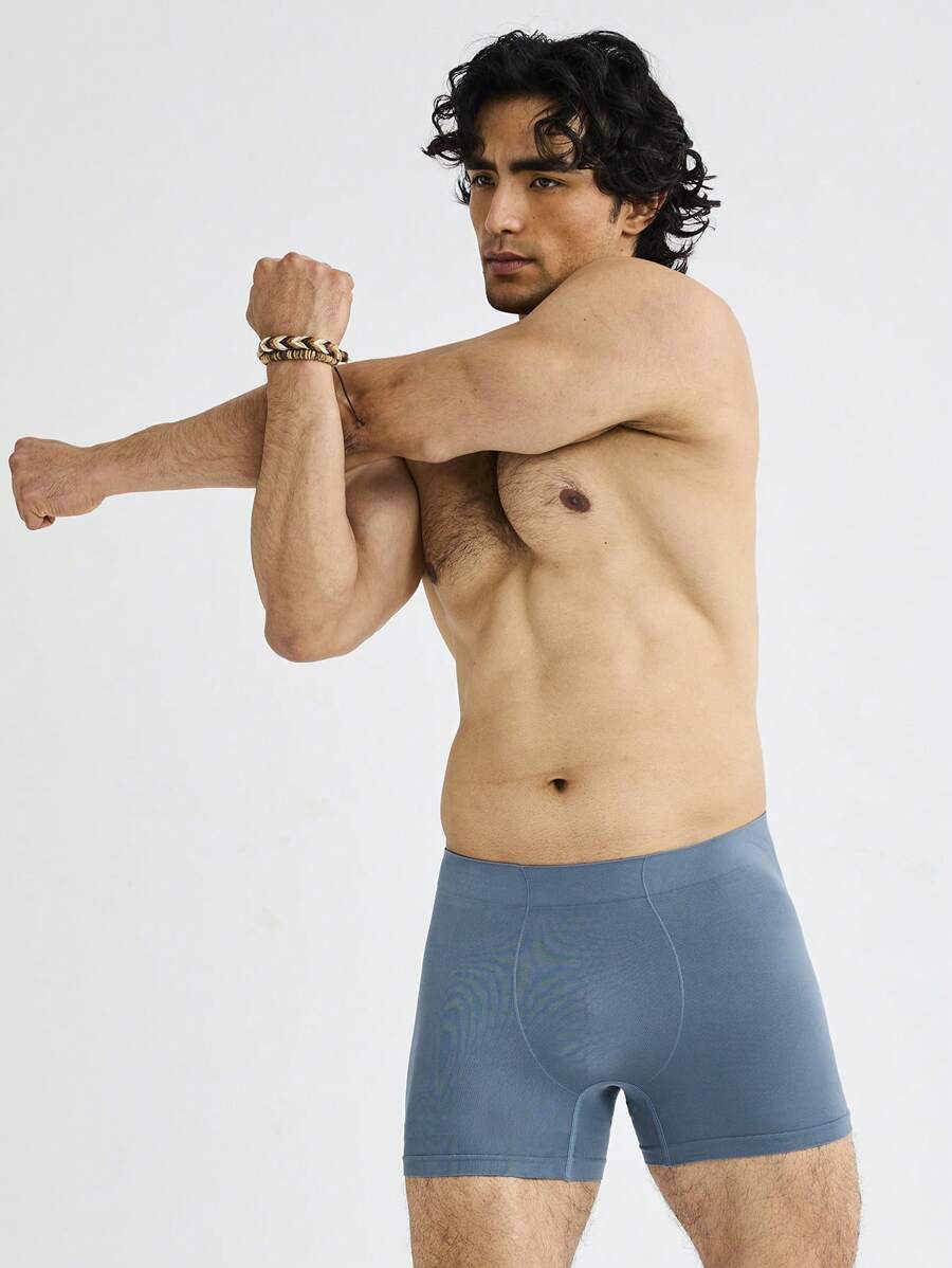 Boxer Deportivo Para Hombre - Azul - Ver 1