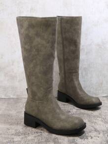 SHUZIA 女式中筒靴 - 灰色 - 查看 2