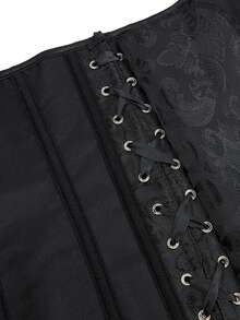 大码女式提花前扣抹胸上衣，适合新年派对、情人节、节日、万圣节服装