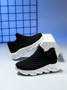 Breathable, Comfortable And Soft Slip-On Shoes For Children In Spring/Summer - Black - View 2