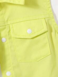 SHEIN Baby Boy 3pcs/Set Solid Color Round Neck T-Shirt, Vest And Shorts - Multicolor - View 7