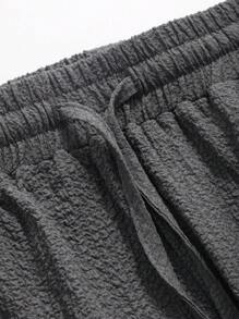 Dazy Designer Pantalones casuales sueltos de unicolor con diseño de cordón elástico en la cintura, pantalones holgados para mujeres, ropa de mujer para otoño