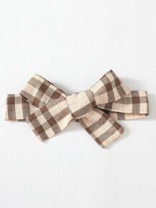 Set de 2 piezas de body y diadema a cuadros para bebé niña, para primavera y verano, para Navidad - Albaricoque - Ver 4