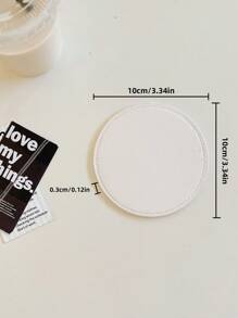 ROMWE Simple White Thread-Oil Edge Style Cup Coaster