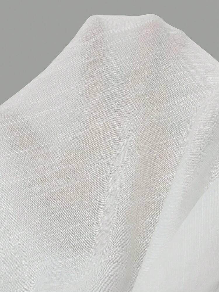 Summer Solid Color Lantern Sleeve Cover Up With Cinching Waist
