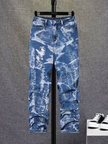 SHEIN Jeans Reto Casual de Cintura Média para Adolescentes
