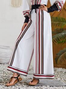 Aveloria Women's Striped Printed Pants - Multicolor - View 5