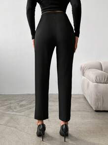 EURMUSE Women's Solid Color Suit Pants