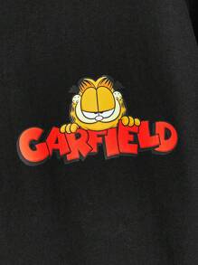 GARFIELD X SHEIN Unisex Cartoon Printed Drop Shoulder T-Shirt