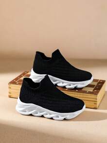Breathable, Comfortable And Soft Slip-On Shoes For Children In Spring/Summer - Black - View 6