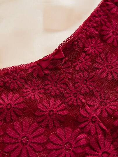 Bloemen Kanten Harness Scallop BH Slipje Lingerie Sets view 4