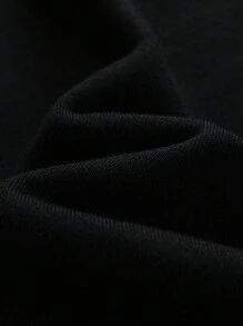Áo nỉ cổ tròn đơn giản phối màu thời trang dành cho nam, dành cho mùa thu - màu đen - Xem 4