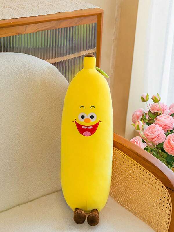 PETSIN 1pc Banana Shaped Plush Pillow Stuffed Toy