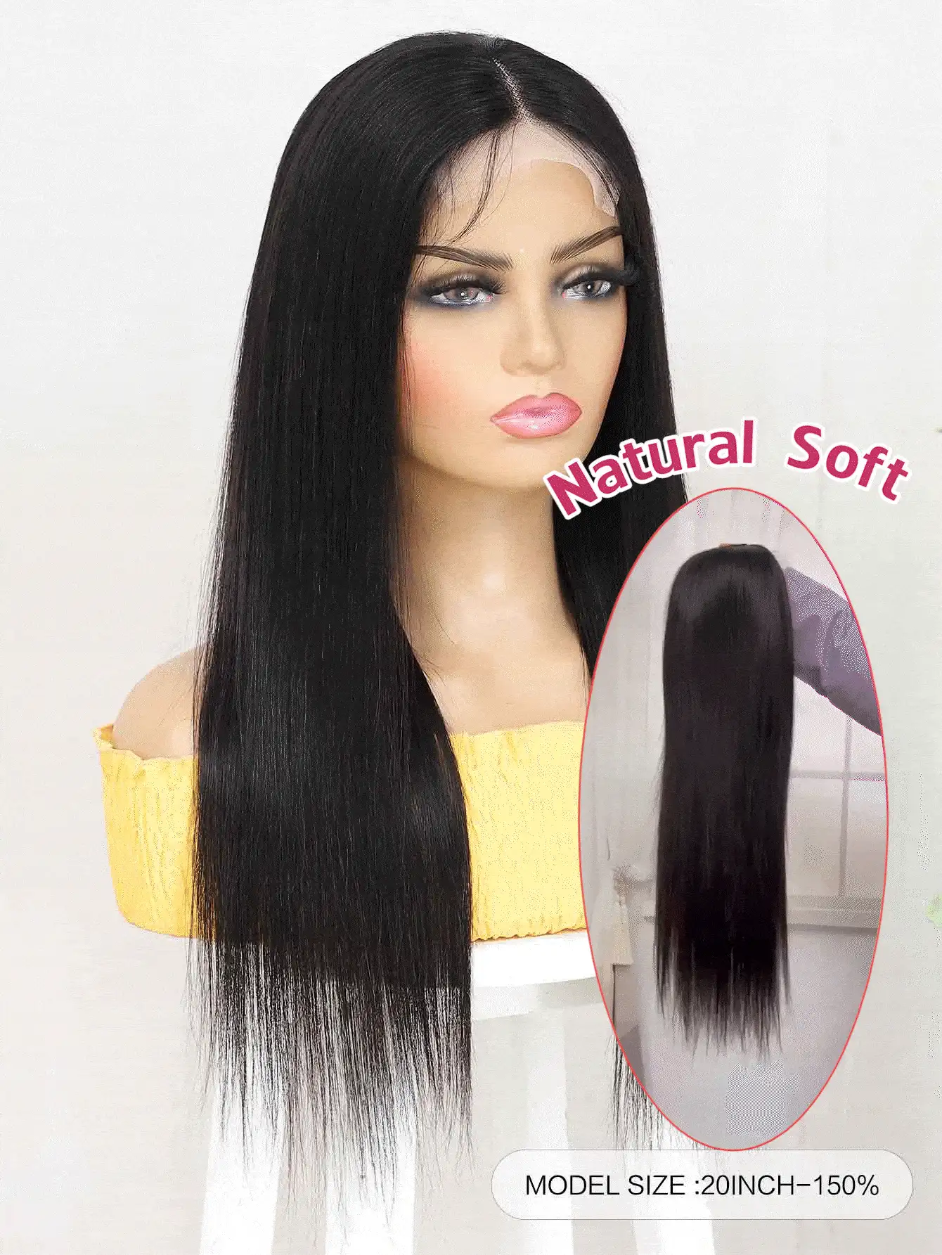 Glueless Wig Straight 4x4 Lace Front Wigs Human Hair Transparent Lace 150 Density Human Hair Wigs