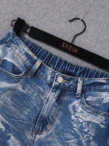 SHEIN Jeans Reto Casual de Cintura Média para Adolescentes