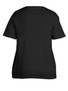 Maweii Plus Size Cross Design Short Sleeve T-Shirt - Black - View 2