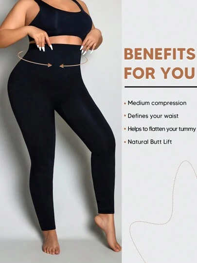Leggings para mujer de talla grande, ultra elásticos, que estilizan el abdomen y levantan las caderas