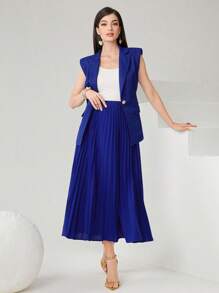 Modelyn Women'S Plain Suit Set 2 Piece Set - Royal Blue - View 9