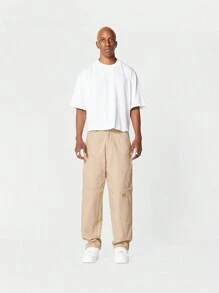 SUMWON Loose Fit Carpenter Twill Trouser - Apricot - View 5