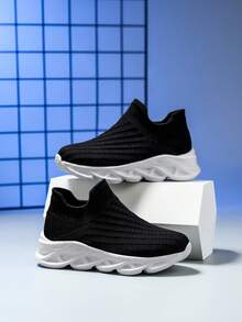 Breathable, Comfortable And Soft Slip-On Shoes For Children In Spring/Summer - Black - View 1
