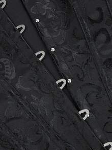 大码女式提花前扣抹胸上衣，适合新年派对、情人节、节日、万圣节服装