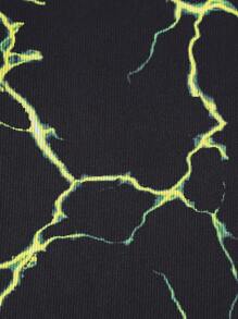 Tween Boy Lightning Họa Tiết In Áo Ngắn Tay Và Quần Short Mặc Ở Nhà Thông Thường 2 Cái/bộ - Nhiều màu - Xem 4