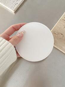 ROMWE Simple White Thread-Oil Edge Style Cup Coaster