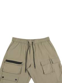 Manfinity EMRG Men's Loose Fit Multi-Pocket Casual Cargo Pants - Mint Green - View 6