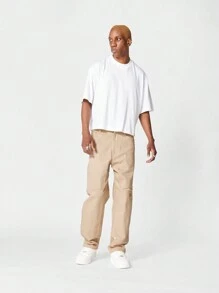SUMWON Loose Fit Carpenter Twill Trouser - Apricot - View 4