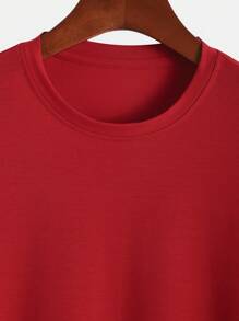 Manfinity Homme Men Poker Cards Printed Long Sleeve Red Tee, Fall - Red - View 4