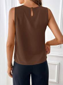 SHEIN Clasi 女士褶皱无袖衬衫、无袖上衣