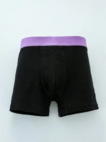 6pcs/Set Teen Boys' Colorblocked Seamless Underwear