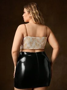 HOUSE OF THE DRAGON X SHEIN 全印花不對稱下擺背心上衣（plus尺碼） - 白色 - 查看 2