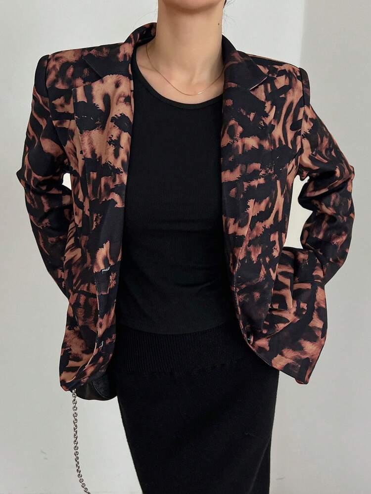 Ladies' Tie Dye Blazer Jacket Business Attire