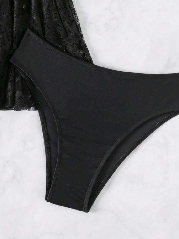 Lace Patchwork Bikini Set Summer