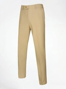 CLOUDSTYLE Men's Khaki Formal Suit Set Suitable For Formal Occasions - Beige - View 3