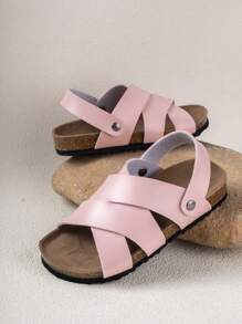 Comfortable Breathable Fashionable Versatile Durable Kids' Flat Sandals - Pink - View 1