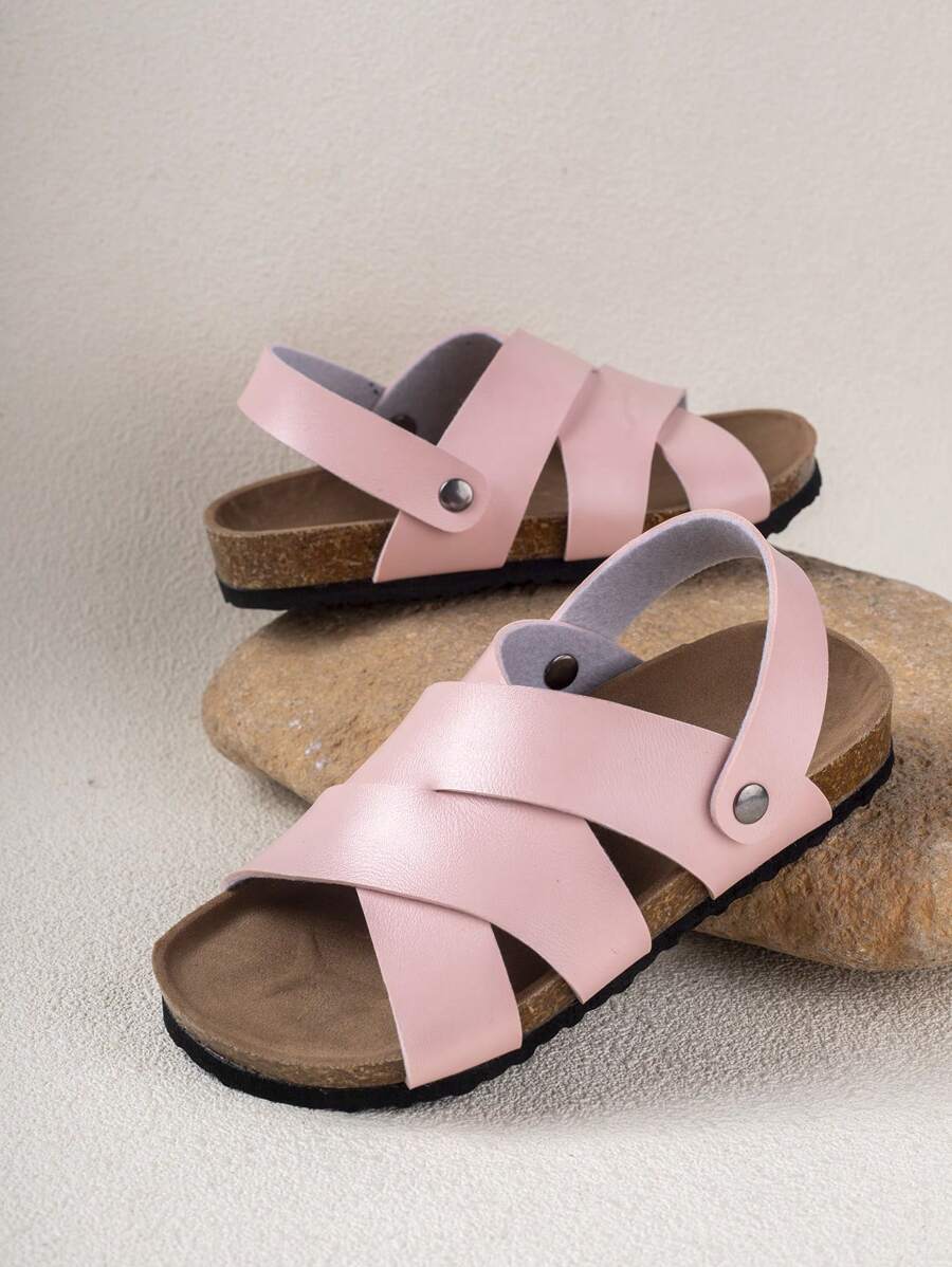 Comfortable Breathable Fashionable Versatile Durable Kids' Flat Sandals - Pink - View 1