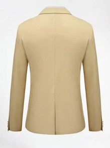 CLOUDSTYLE Men's Khaki Formal Suit Set Suitable For Formal Occasions - Beige - View 2