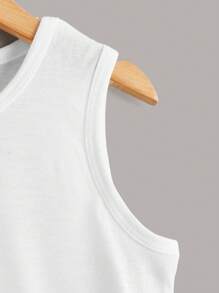 SHEIN 少年3入組夏季休閒圓領背心 - 卡其色 - 查看 3