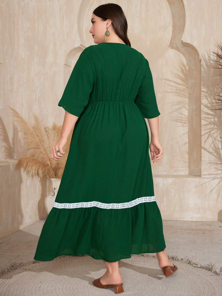 Plus Size Embroidered Detail Dress