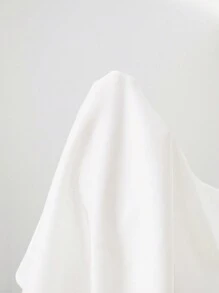 BizChic 女式深 V 领缎面长袖衬衫，商务休闲优雅正式衬衫，秋季 - 白色 - 查看 9