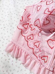 SHEIN 心形款女式胸罩 - 粉色 - 查看 7