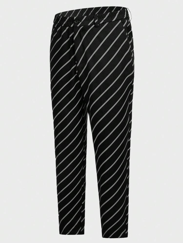 Men's Striped Suit Trousers