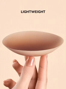 LUVLETTE Plus Reusable Sticky Adhesive Silicone No Show Nipple Covers-A Good Choice For Slim-Fitting T-Shirts - Cinnamon - View 7