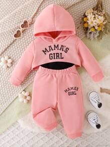 Set Bayi Perempuan Huruf - Berwarna merah muda - View 3