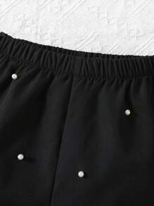 SHEIN Junge Mädchen Perlen Freizeithose