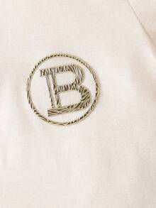 嬰兒男寶格紋細節襯衫和短褲套裝 - 杏色 - 查看 6