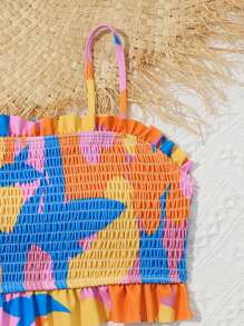 随机印花比基尼套装，适合少女夏日海滩 - 彩色 - 查看 5